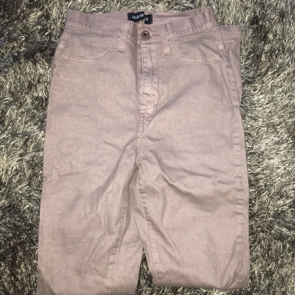 Rose Gold High Waisted Jeans